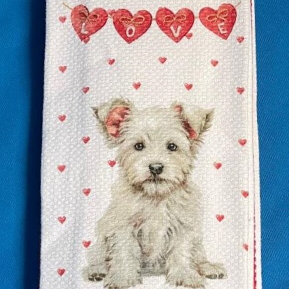 NWT & HTF 3 PACK ADORABLE WESTIE / WEST HIGHLAND TERRIER / CAIRN TERRIER TOWELS - Picture 2 of 15